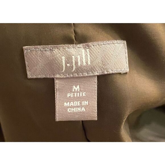 J. Jill Silk Women’s Silk Linen Blend Swing Jacket PM Adjustable Back Tie - Picture 8 of 11